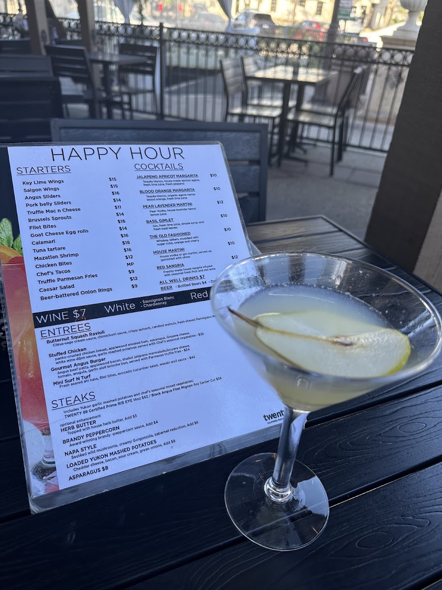 Menu Twenty 88 Gourmet Fusion-8